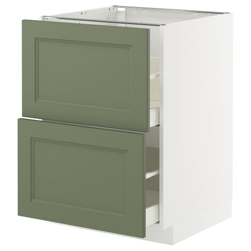METOD/MAXIMERA, долен шкаф с 2 чела/2 високи чекмеджета, 795.182.69