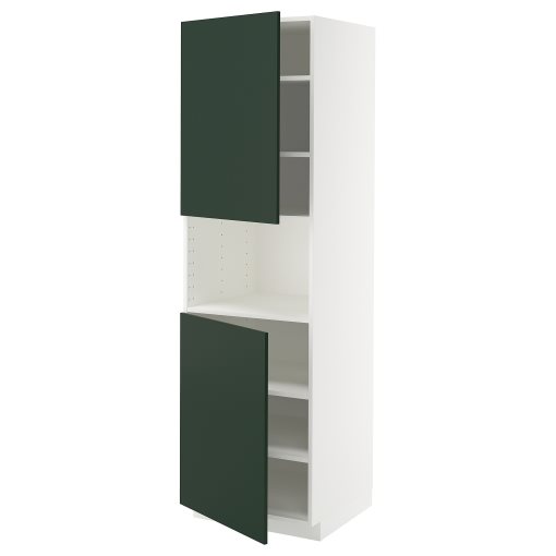 METOD, висок шкаф за микровълнова с 2 врати/рафт, 795.574.06