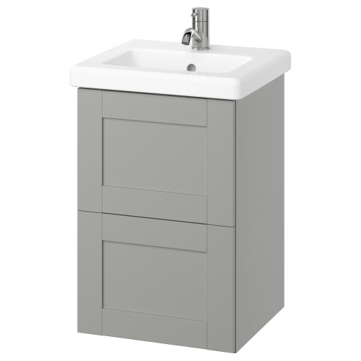 ENHET/TVALLEN, шкаф за мивка + чекмеджета/мивка/смесител, 795.577.22