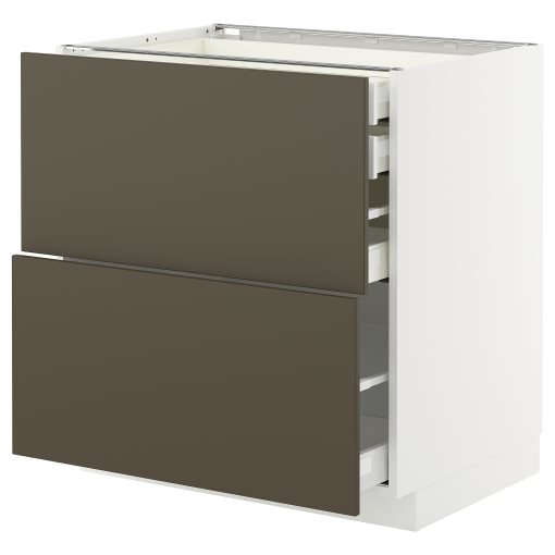 METOD/MAXIMERA, долен шкаф с 2 чела/2 ниски + 1 средно + 1 високо чекм., 795.585.09