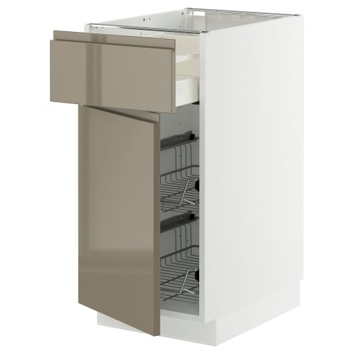 METOD/MAXIMERA, долен шкаф с тел. кошница/чекм./врата, 795.770.27