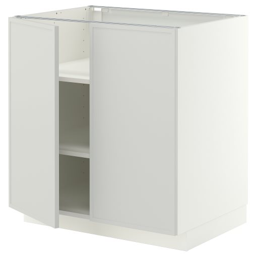 METOD, долен шкаф с рафтове/2 вратички, 80x60 см, 796.064.78