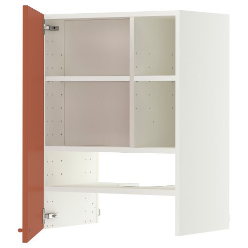 METOD, стенен шкаф за вгр. аспиратор с рафт/вр., 60x80 см, 796.119.55