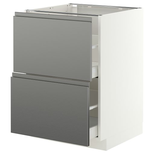 METOD/MAXIMERA, долен шкаф с 2 чела/2 високи чекмеджета, 60x60 см, 796.278.76