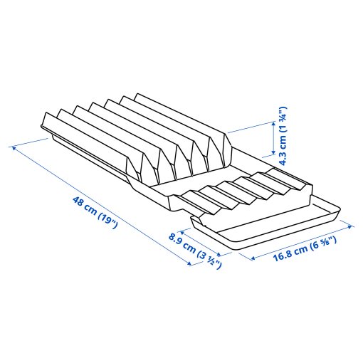 UPPDATERA, поставка за ножове, 20x50 см, 804.332.07