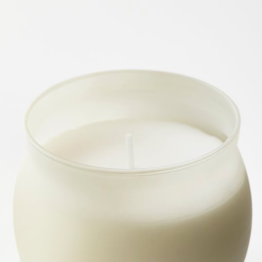JÄMLIK, ароматизирана свещ в стъклена чашка, Ванилия  50 ч., 805.021.54