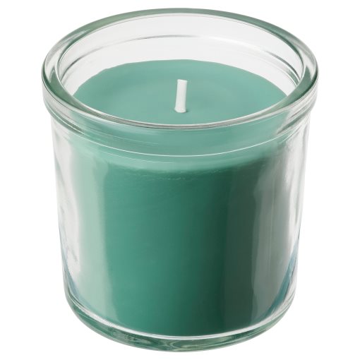 HEDERSAM, ароматизирана свещ в стъклена чашка, 20 ч., 805.023.66
