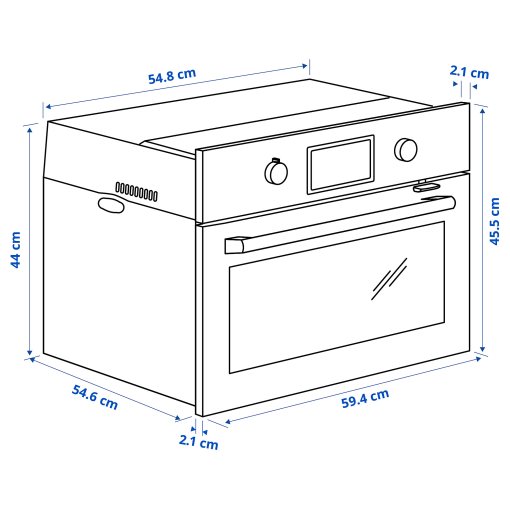 FORNEBY, микровълнова фурна с горещ въздух, IKEA 500, 805.577.83