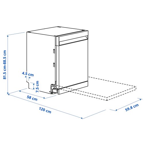 SÖDERBODA, съдомиялна машина за вграждане, IKEA 500, 805.767.48