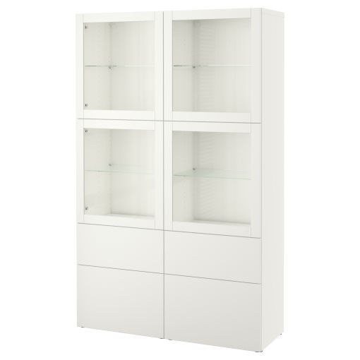 BESTÅ, комбиниран артикул за съхранение със стъклени вратички, 891.960.13