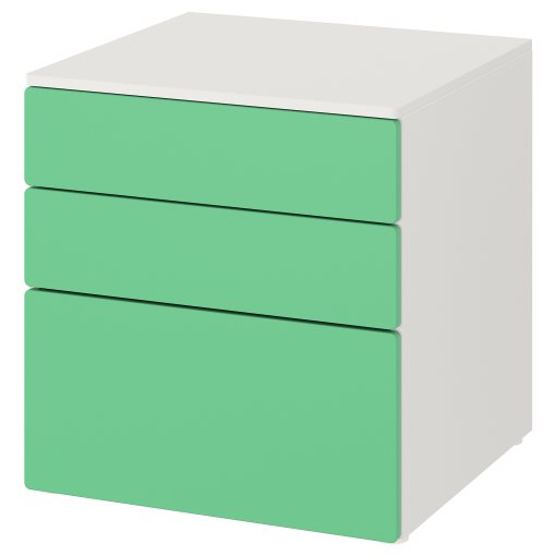 SMASTAD/PLATSA, скрин с 3 чекмеджета, 60x55x63 см, 893.875.69