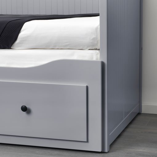 HEMNES, кушетка с 3 чекмеджета/2 матрака VANNAREID, много твърд, 893.909.63