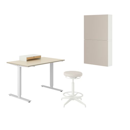 TROTTEN/LIDKULLEN/BESTA/LAPPVIKEN, комбинация - бюро с шкафове и въртящ се стол, 894.365.98