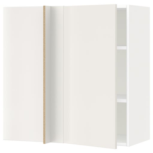 METOD, ъглов стенен шкаф с рафтове, 894.668.30