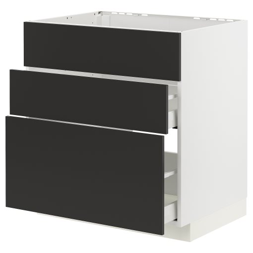 METOD/MAXIMERA, долен шкаф за мивка+3 чела/2 чекм, 894.980.20