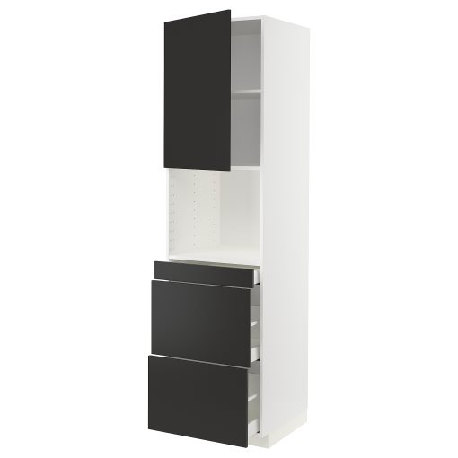 METOD/MAXIMERA, висок шкаф за комби микров. с врата/3 чекм., 894.988.31