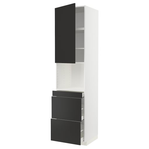 METOD/MAXIMERA, висок шкаф за комби микров. с врата/3 чекм., 894.990.10