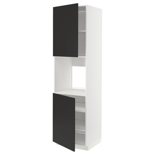 METOD, висок шкаф за фурна с 2 врати/рафт, 894.990.67
