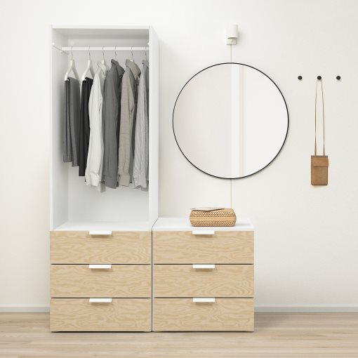 PLATSA, гардероб с 1 врата и 6 чекмеджета, 895.014.28