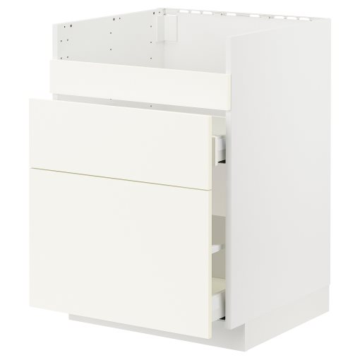 METOD/MAXIMERA, долен шкаф за мивка HAVSEN с 3 чела/2 чекм., 895.071.47