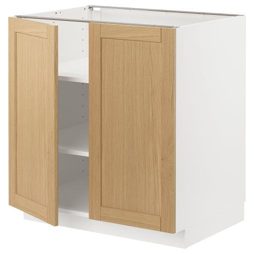 METOD, долен шкаф с рафтове/2 вратички, 895.090.90