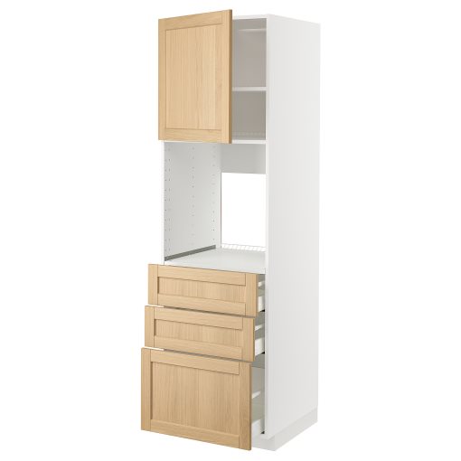 METOD/MAXIMERA, висок шкаф за фурна с врата/3 чекм, 895.095.42