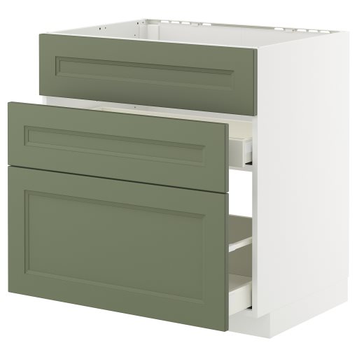 METOD/MAXIMERA, долен шкаф за мивка+3 чела/2 чекм., 895.179.00