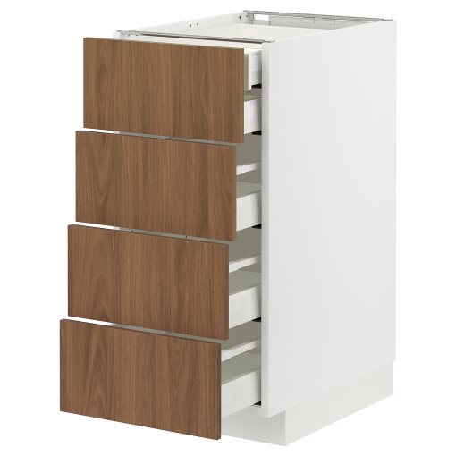 METOD/MAXIMERA, долен шкаф с 4 чела/2 ниски + 3 сред. чекмедж, 895.191.93
