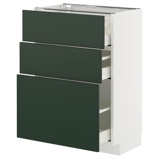 METOD/MAXIMERA, долен шкаф с 3 чекмеджета, 895.569.20