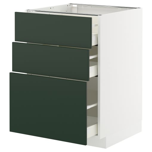 METOD/MAXIMERA, долен шкаф с 3 чекмеджета, 895.571.23