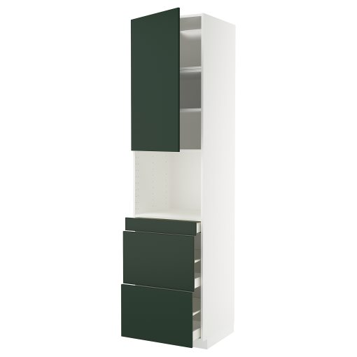 METOD/MAXIMERA, висок шкаф за комби микро, вр./3 чекм., 895.573.97