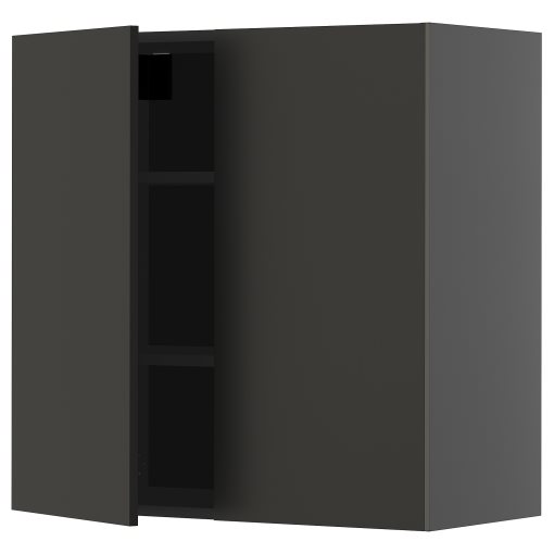 METOD, стенен шкаф с рафтове/2 вратички, 895.899.25