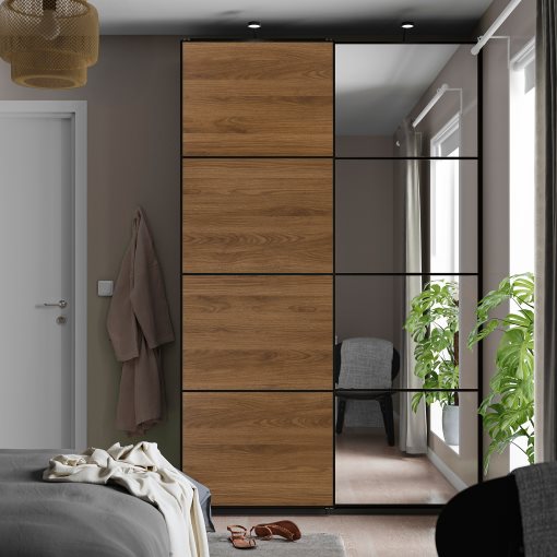 PAX/MEHAMN/AULI, гардероб с плъзгащи се врати, 896.085.42