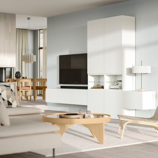 BESTÅ, комбинация за съхранение, аудио/видео, 360x42x231 см, 896.120.92