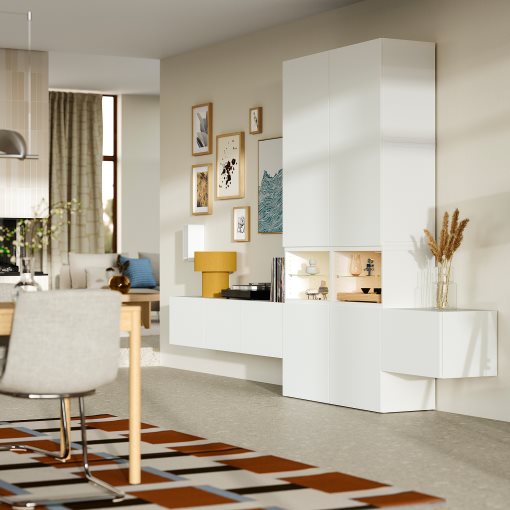 BESTÅ, комбинация за съхранение, аудио/видео, 360x42x231 см, 896.120.92