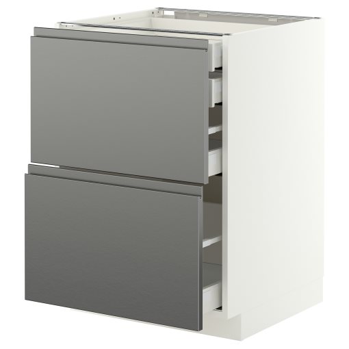 METOD/MAXIMERA, долен шкаф с 2 чела/2 ниски + 1 средно + 1 високо чекм., 60x60 см, 896.278.85