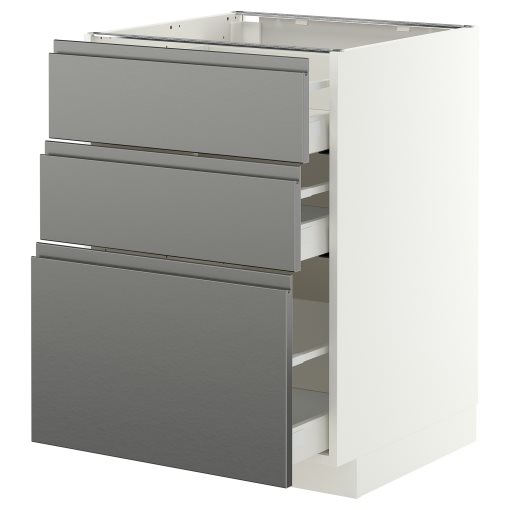 METOD/MAXIMERA, долен шкаф с 3 чекмеджета, 60x60 см, 896.279.27