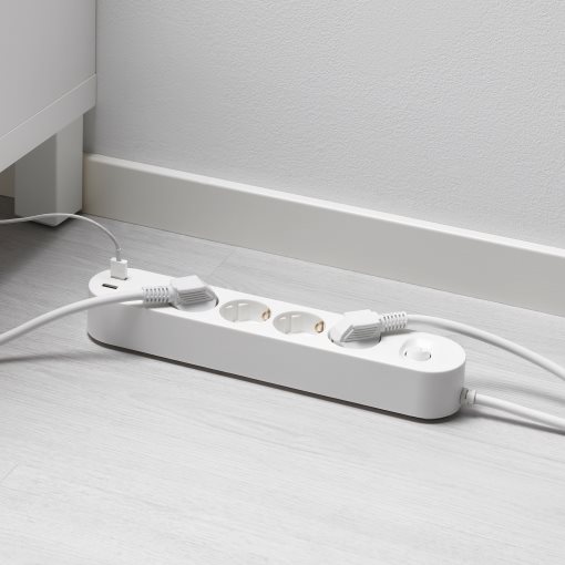 KOPPLA, разклонител с 4 гнезда 2 USB входа, 902.808.26