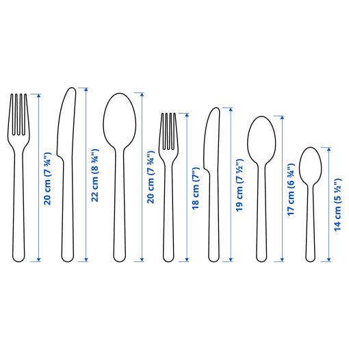 IKEA 365+, комплект прибори, 56 части, 903.997.50