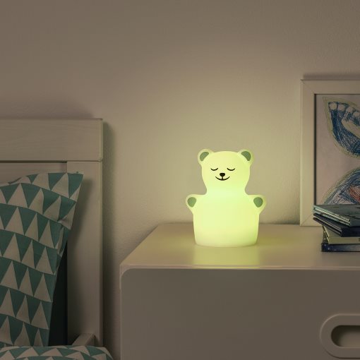 TÖVÄDER, LED нощна лампа, мечка, на батерии, 905.169.14