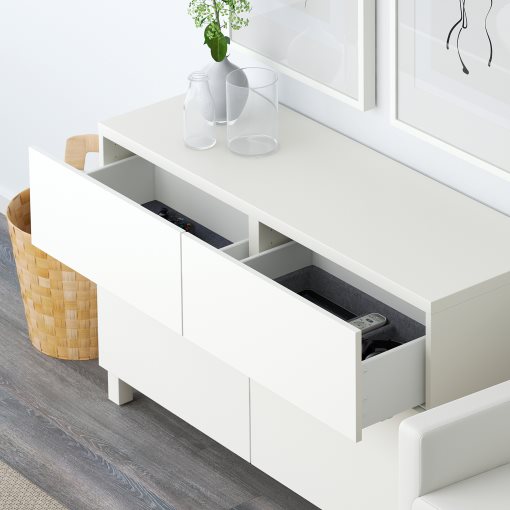 BESTÅ, комбиниран артикул за съхранение с врати/чекмеджета, 991.953.05