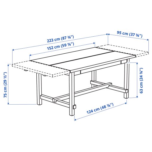 NORDVIKEN/RONNINGE, комплект маса и 4 стола, 993.051.58