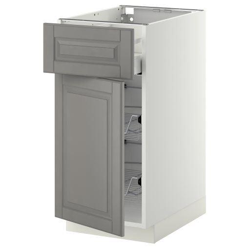 METOD/MAXIMERA, долен шкаф с телена кошницаица/чекм/врата, 994.566.80