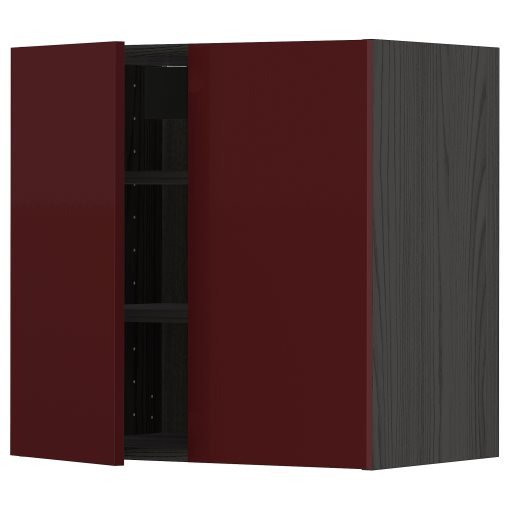 METOD, стенен шкаф с рафтове/2 вратички, 994.597.87