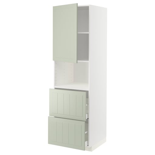 METOD/MAXIMERA, висок шкаф за микр. фурна, врата/2 чекмеджета, 994.863.90