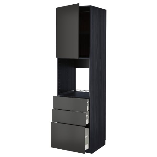 METOD/MAXIMERA, висок шкаф за фурна с врата/3 чекм., 994.980.10