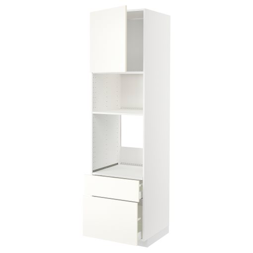 METOD/MAXIMERA, висок шкаф за фурна/микровълн + врата/2 чекм., 995.074.44