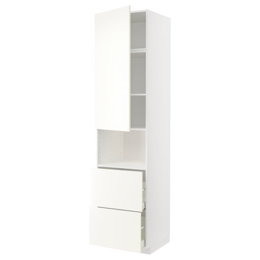 METOD/MAXIMERA, висок шкаф за микр. фурна, врата/2 чекм., 995.074.58