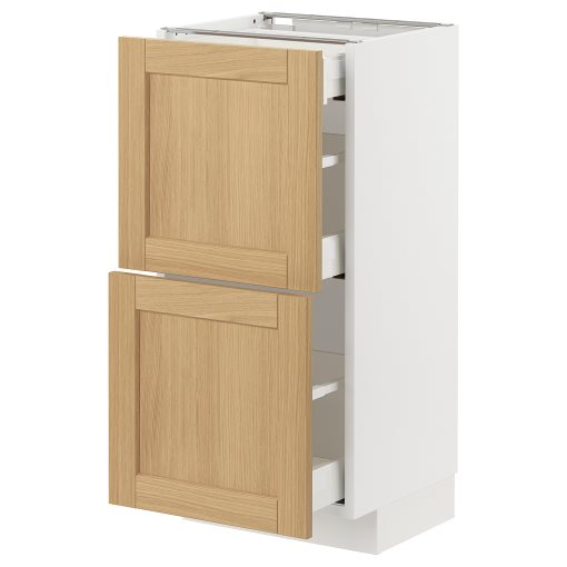 METOD/MAXIMERA, долен шкаф с 2 чела/3 чекмеджета, 995.092.78