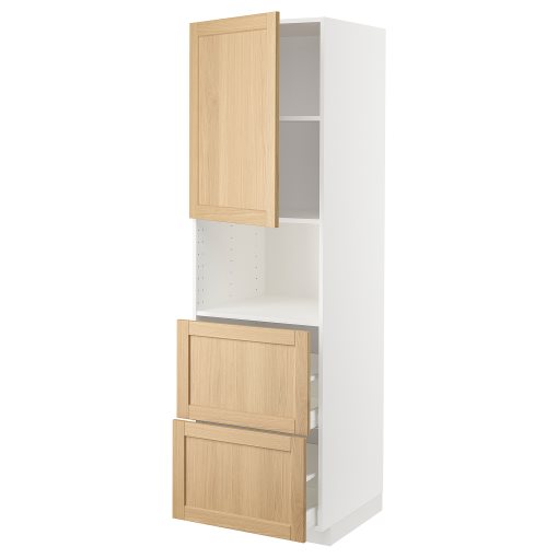 METOD/MAXIMERA, висок шкаф за микр фурн, врата/2чкм, 995.095.51